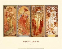 Altered Domino #3: Alphonse Mucha