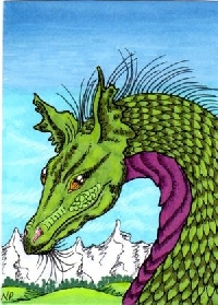 1 Theme, 1 ATC, 1 Week #21 ~ Dragon