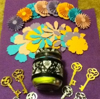 Mini Whimsy Jar of Craft Supplies