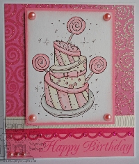 Pretty In Pink # 2 -- Handmade Greeting Card