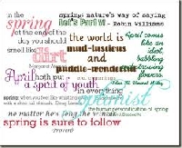 Mail art with Spring/Summer words!