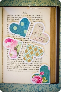 Heart shaped bookmarks (learn to make from the blo