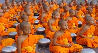 Buddhist monk postcard #2