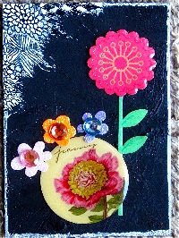 STICKER ATC #3-  Flowers