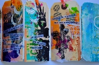 Mixed Media ATC: Insprired by Dina Wakely