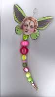 Pink-Green Beaded Fairy