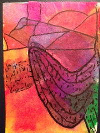 Tissue Paper Art ATC