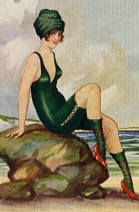 Vintage ATC: Bathing Beauty