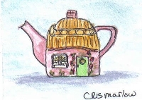 Teapot for a Tea party ATC - The Teapot