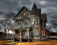 Swap-bot swap: Halloween ATC #9-- Haunted House