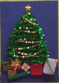 Christmas Ornament ATC #3-BLUE