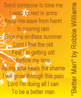 Song Lyrics Postcard