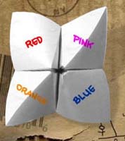 origami fortune teller/cootie catcher swap