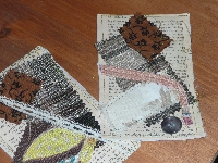 mixed collaged postcard