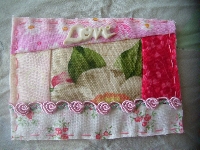 pink themed fabric atc