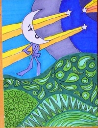 Celestial Theme Hand Drawn ATCs - US Only
