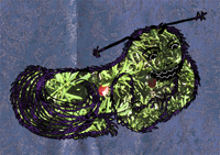 Drawing of a Monster handmade postcards