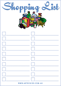 Shopping list with a twist