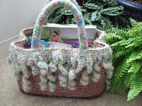 SEW KNIT CROCHET FELT QUILT EMBELLISH TOTE Swap