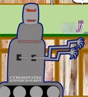 Drawing of a Robot handmade postcards