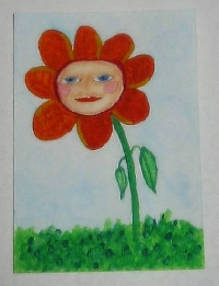 Hand Drawn Faces ATC