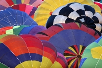 Handmade art postcard - Theme Hot air Balloons
