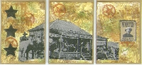 Quick Turnaround New Years Eve ATC Triptych USA