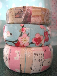 Pretty Decoupaged Bangle Bracelets!