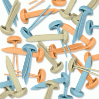 10 assorted brads/paper fasteners