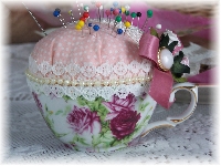 Recycled Make Do Pin Cushion Swap  