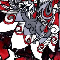 Creative Color Zentangle ATC Swap