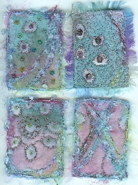 Fabric & Embellished  ATC - NO PAPER