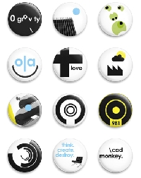 button badges all over. swap