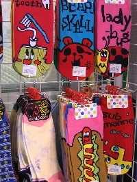 pair of socks (cute/funny)and a surprise