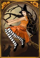 Halloween Series ATC-Witch