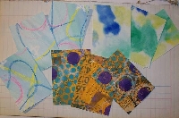 Unique background creations for ATCs & inchies!
