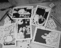 ♥Handmade Postcards #1 : Black & White♥
