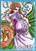 Hand Drawn ATC Swap: Favorite Artist Theme