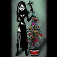 It's a GOTH CHRISTMAS ornament swap!