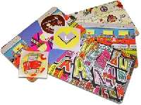 Postcard and stickers