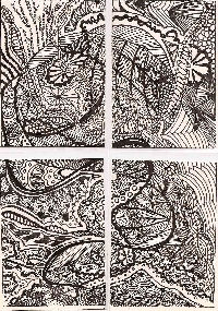 zentangled Quad ATC 5