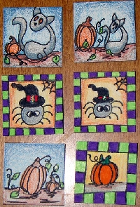 hand Drawn Halloween Inchies