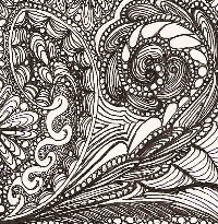 Zentangled Feather