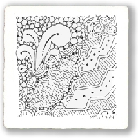 Zentangle Colors ATC Swap Series #1 Orange