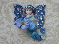 Cotton Candy & Glitter Style Button Fairy