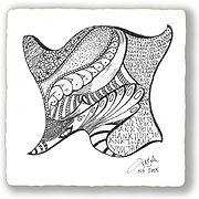 ATC ~ Zentangles for beginners
