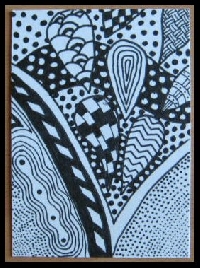 ATC ~ Zentangles for beginners #2