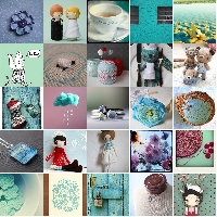 Swap-bot swap: Color Combo Lucky Parcel : Blue and Teal