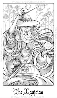 Private Magician Tarot ATC swap