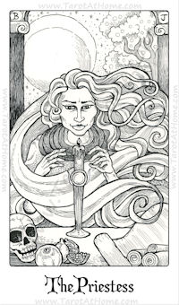 Private High Priestess Tarot ATC swap
